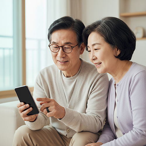 떨어져 사는
부모님께